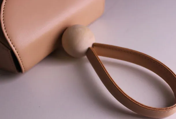 Genuine leather clutch handbag beige clutch purse Wristlet bag women