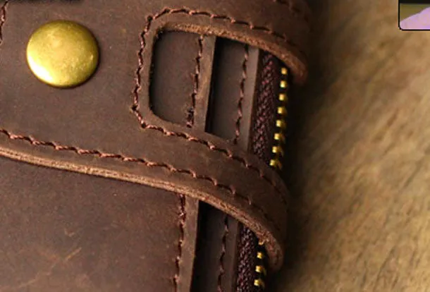 Genuine Leather Clutch Wallet Long Leather Wallet Bifold Wallet Bag For Womens