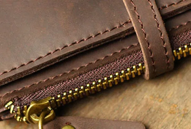 Genuine Leather Clutch Wallet Long Leather Wallet Bifold Wallet Bag For Womens