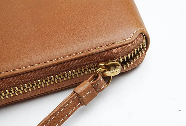 Genuine Leather Cute billfold Slim Zipper Wallet Card Holder Wallet Purse For Women Girl