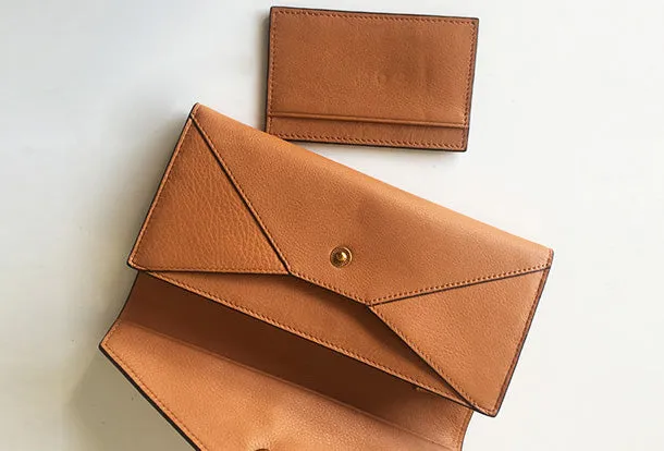 Genuine Leather Cute Long Slim Wallet Bifold Clutch Cards Wallet Purse For Women Girl