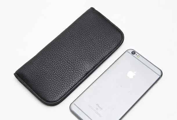 Genuine Leather Cute Long Slim Wallet Clutch Passport Wallet Purse For Women Girl
