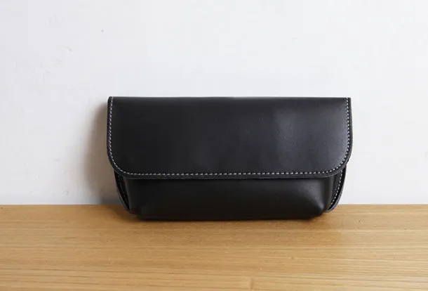 Genuine Leather Cute Long Slim Wallet Clutch Passport Wallet Purse For Women Girl