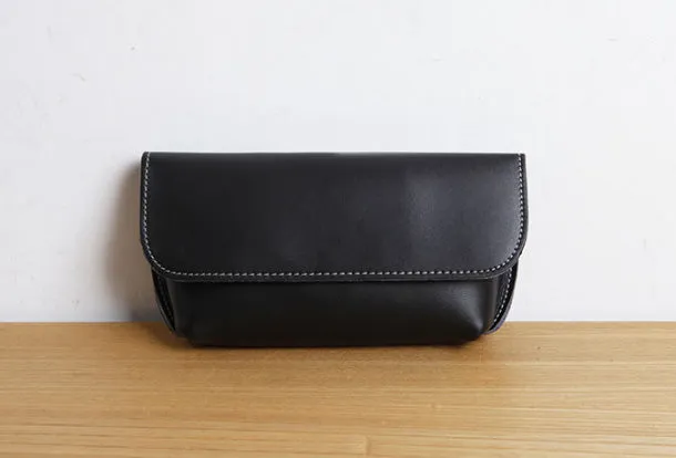 Genuine Leather Cute Long Slim Wallet Clutch Passport Wallet Purse For Women Girl