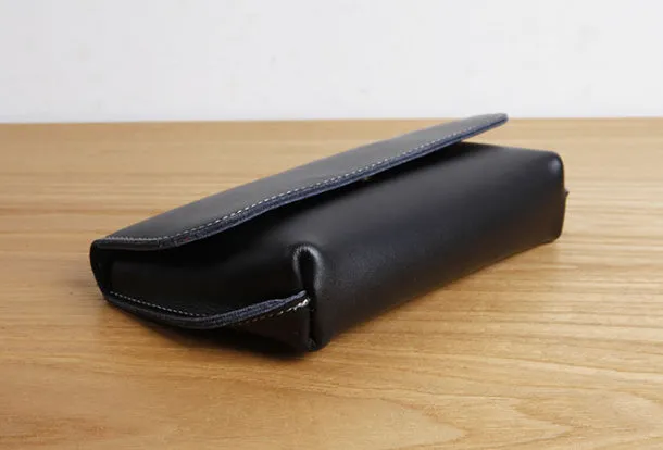 Genuine Leather Cute Long Slim Wallet Clutch Passport Wallet Purse For Women Girl