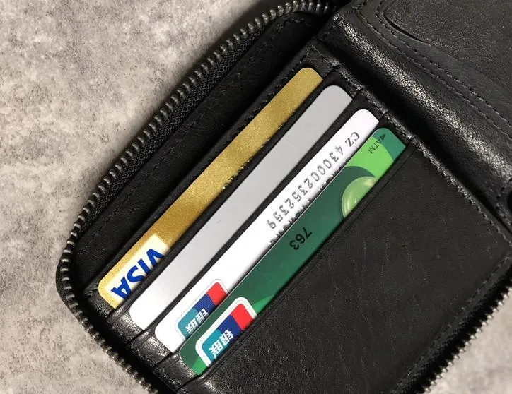 Genuine Leather Mens Cool billfold Leather Wallet Men Small Wallets Bifold for Men