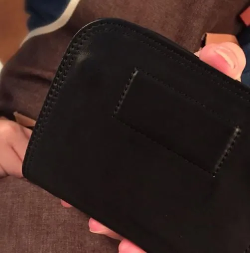 Genuine Leather Mens Cool billfold Long Leather Wallet Men Small Wallets Bifold for Men