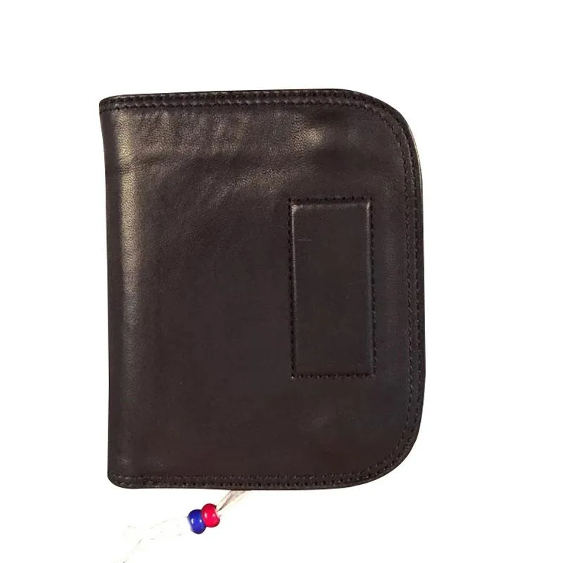 Genuine Leather Mens Cool billfold Long Leather Wallet Men Small Wallets Bifold for Men