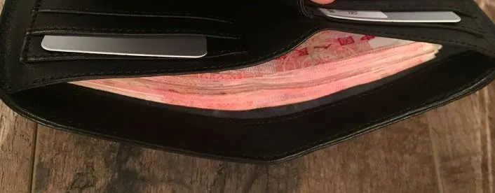 Genuine Leather Mens Cool billfold Long Leather Wallet Men Small Wallets Bifold for Men