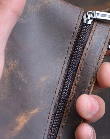 Genuine Leather Mens Wallet Cool billfold Card Coin Holder Wallet Purse for Mens
