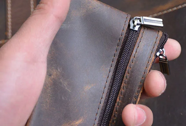 Genuine Leather Mens Wallet Cool billfold Card Coin Holder Wallet Purse for Mens