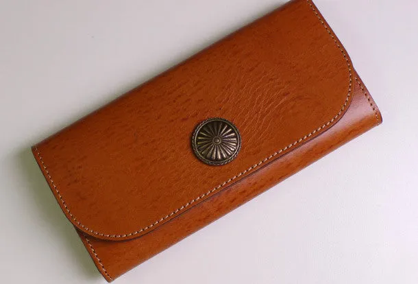 Genuine leather trifold clutch purse long wallet purse clutch zip men women