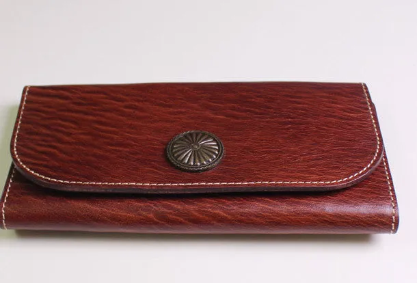Genuine leather trifold clutch purse long wallet purse clutch zip men women