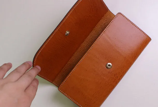 Genuine leather trifold clutch purse long wallet purse clutch zip men women