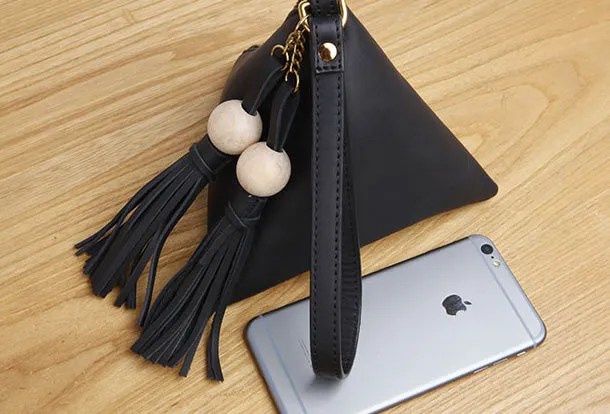 Genuine Leather Trigone Coin Key Wallet Zipper Clutch Wallet Triangle Coin Change Wallet Purse For Women