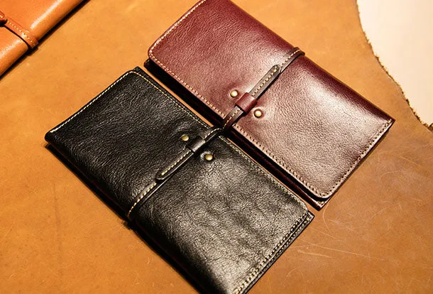 Genuine Leather Wallet Long Leather Wallet Befold Wallet For Men Women