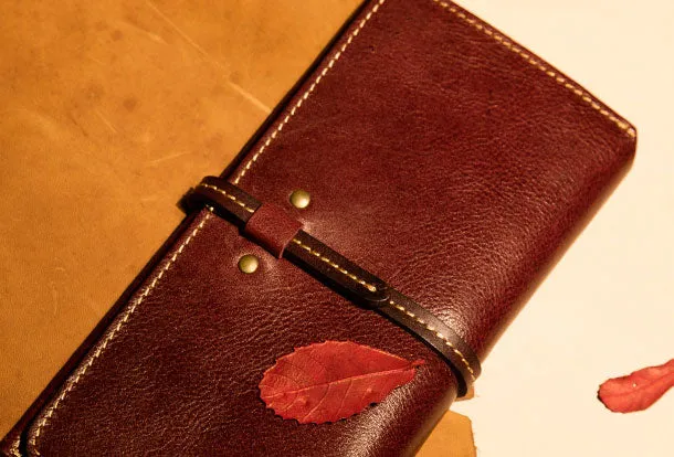 Genuine Leather Wallet Long Leather Wallet Befold Wallet For Men Women