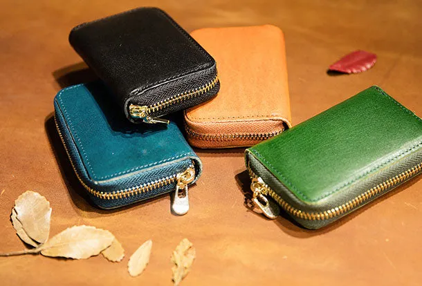 Genuine Leather Wallet Zipper Cards Wallet billfold Leather Wallet Befold Wallet For Men Women