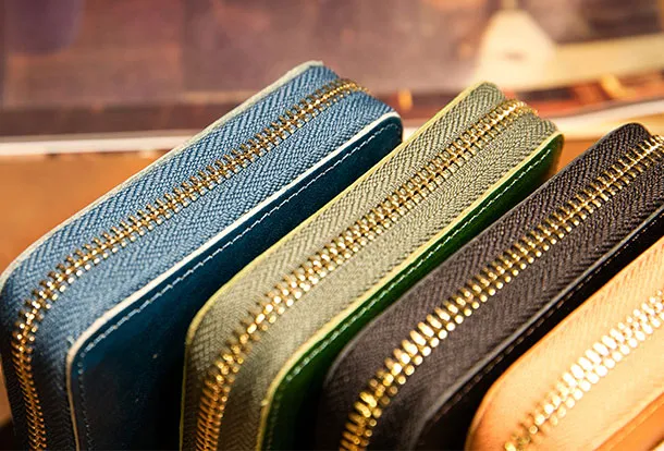 Genuine Leather Wallet Zipper Cards Wallet billfold Leather Wallet Befold Wallet For Men Women