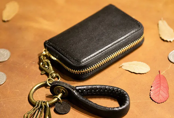 Genuine Leather Wallet Zipper Cards Wallet billfold Leather Wallet Befold Wallet For Men Women