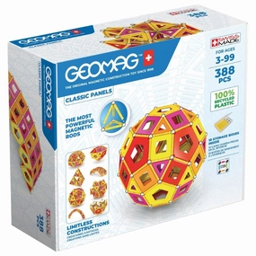 Geomag - Masterbox Recycled Plastic Panels Warm Colours 388 Pieces