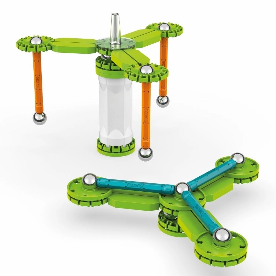 Geomag - Mechanics Magnetic Motion Recycle: Magnetic Gears Recycled Plastic 96 Pieces