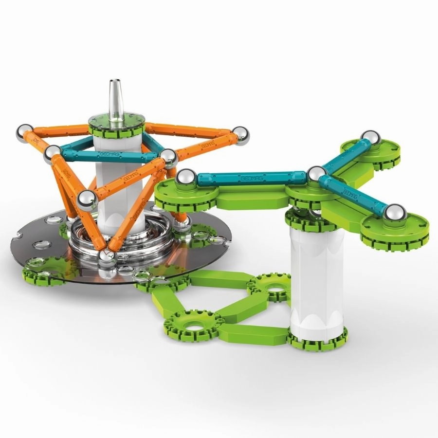 Geomag - Mechanics Magnetic Motion Recycle: Magnetic Gears Recycled Plastic 96 Pieces