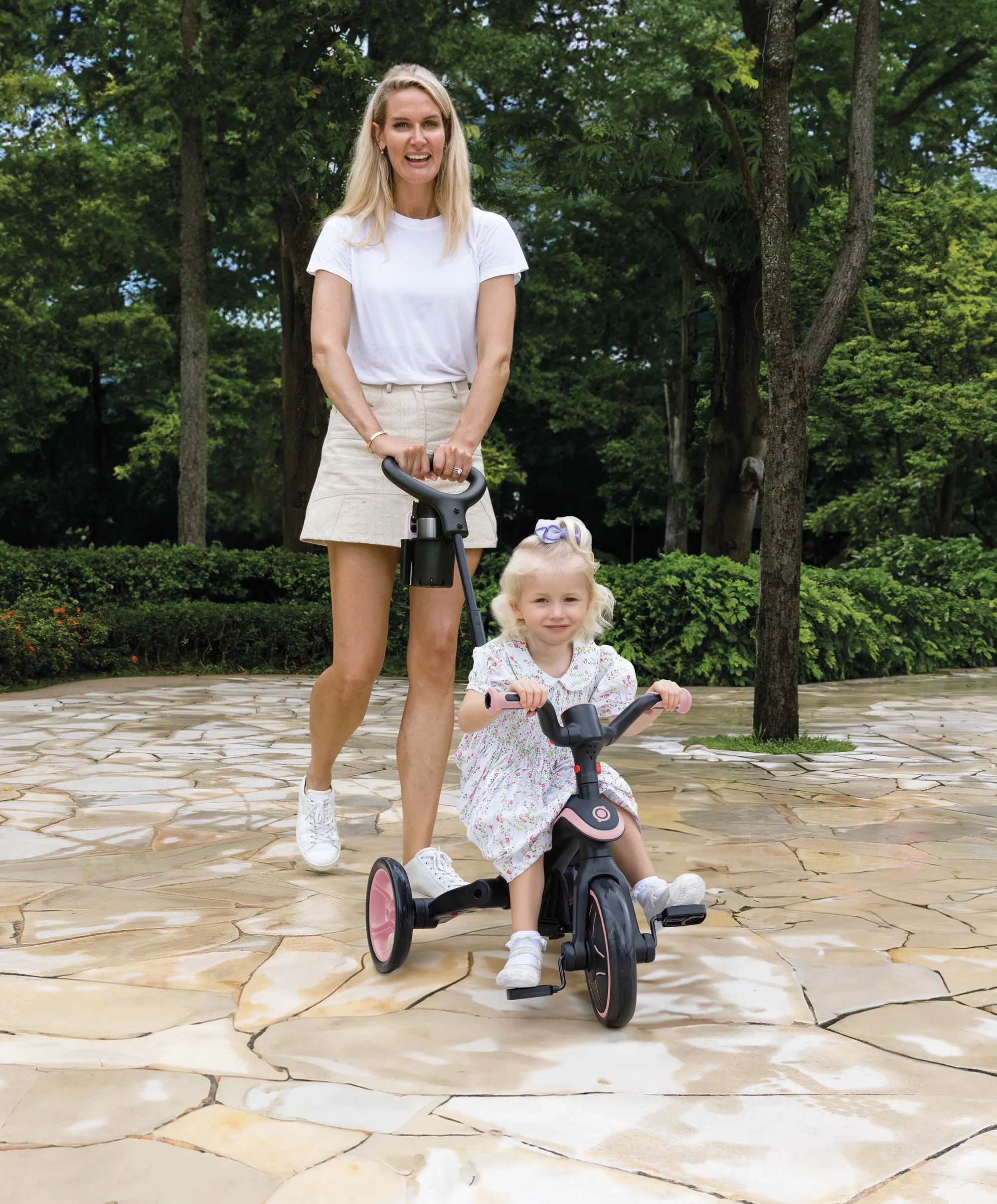 Globber Explorer Foldable 4-in-1 Trike - Pastel Pink
