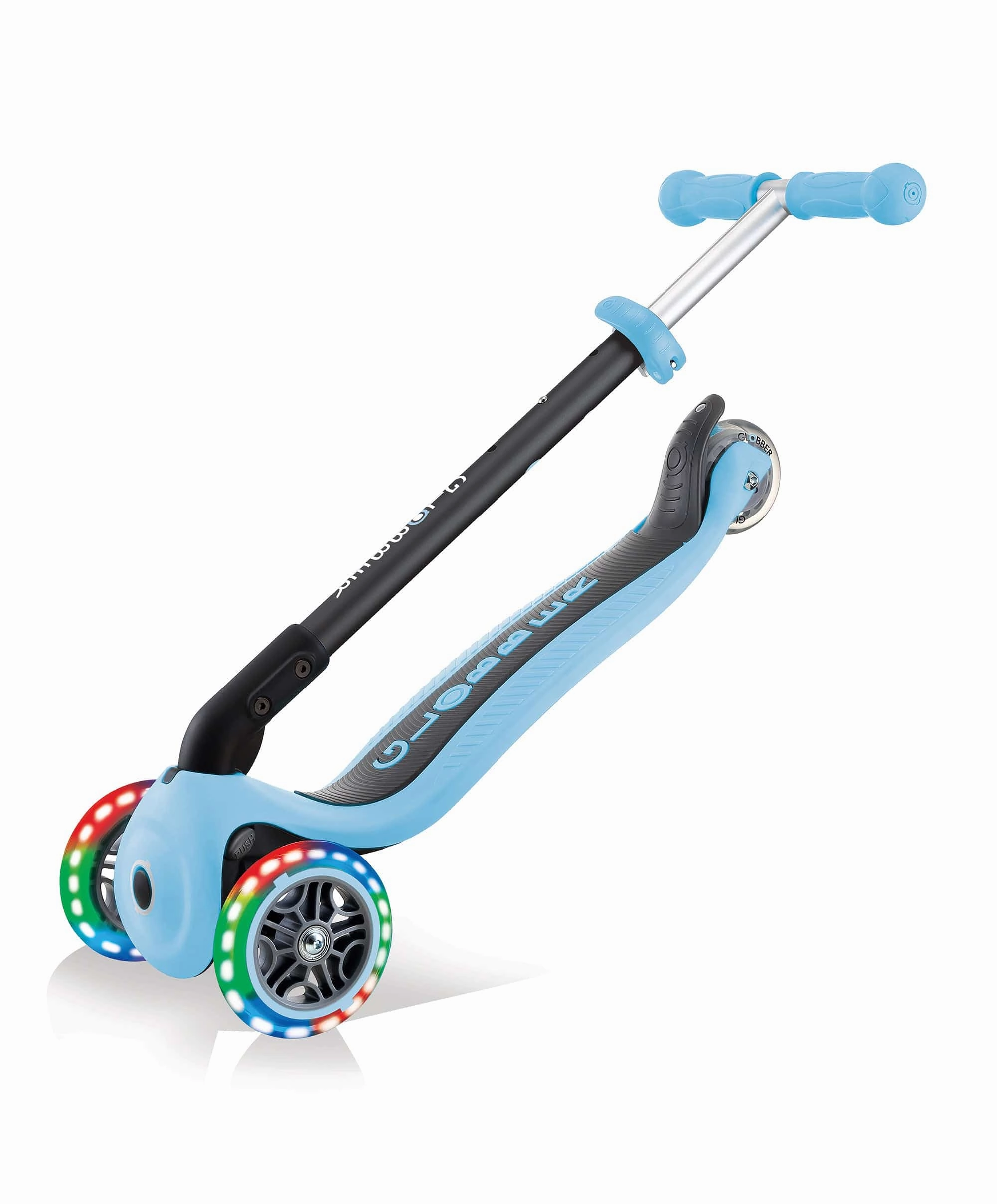 Globber Go Up Foldable Lights - Pastel Blue