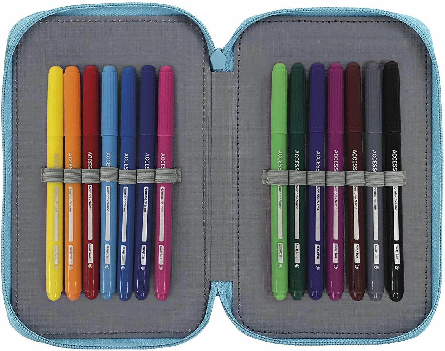 Glowlab Dreams Double Pencil Case Set With 28 Pieces