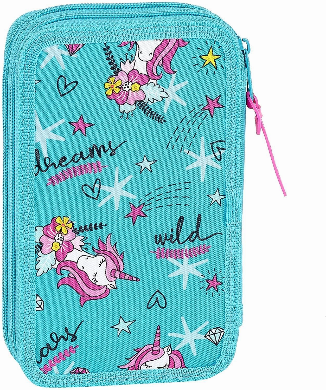 Glowlab Dreams Double Pencil Case Set With 28 Pieces