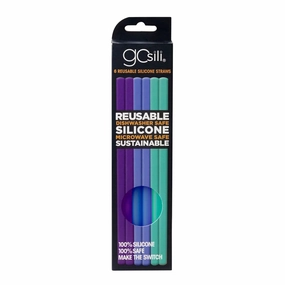 GoSili Reusable Silicone Straws 6-Pack
