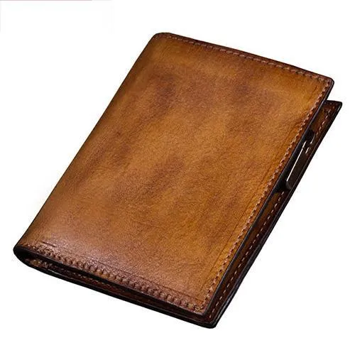 Grey Vintage Womens Leather Bifold Slim Brown Small Wallet BLue billfold Wallet Purse for Ladies