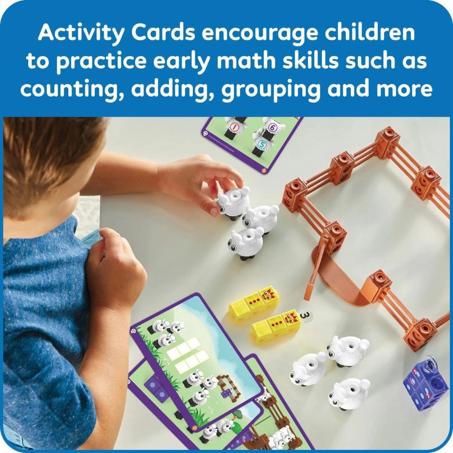 hand2mind - MathLink Cubes Activity Set Numberblocks Sheep Farm