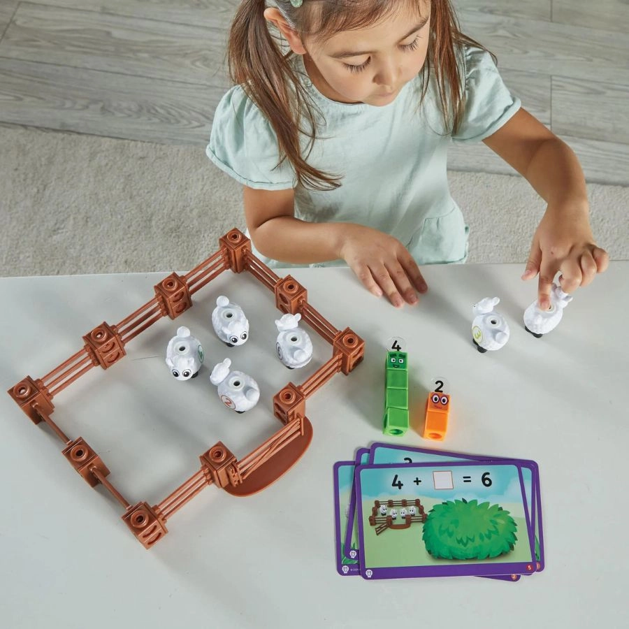 hand2mind - MathLink Cubes Activity Set Numberblocks Sheep Farm