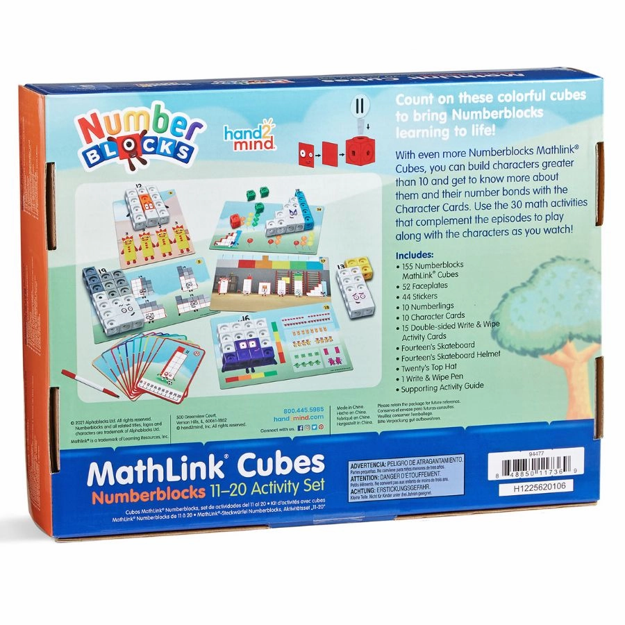 hand2mind - Numberblocks MathLink Cubes 11-20 Activity Set