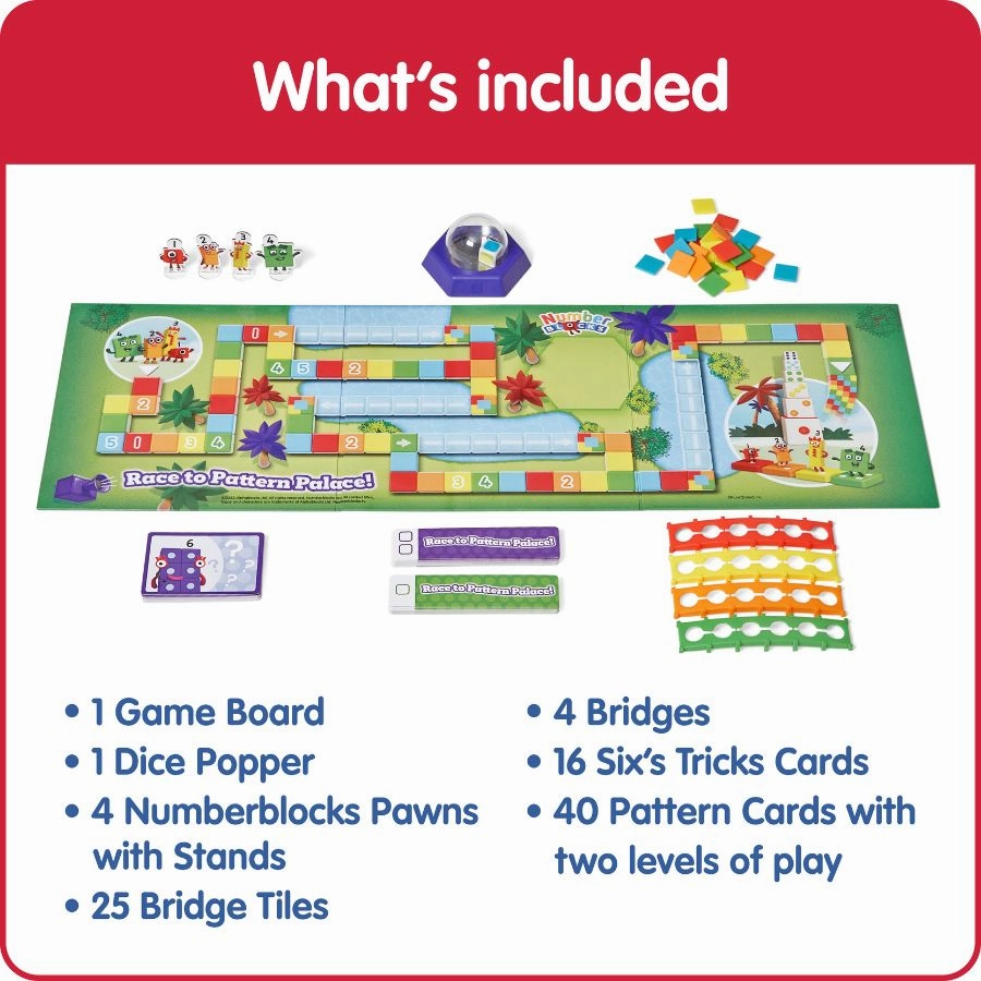 hand2mind - Numberblocks Race to Pattern Palace Board Game