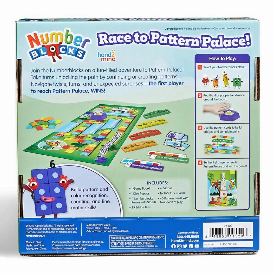hand2mind - Numberblocks Race to Pattern Palace Board Game