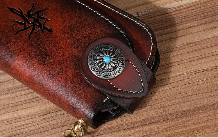 Handmade Biker Wallet Leather Biker Chain Wallets Cool Wallet On A Chain Best Wallet With Chain
