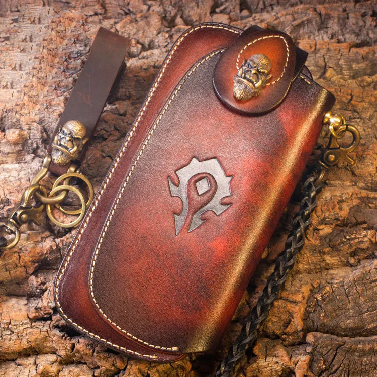 Handmade Biker Wallet Leather Biker Chain Wallets Cool Wallet On A Chain Best Wallet With Chain