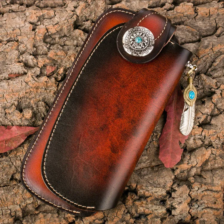 Handmade Biker Wallet Leather Biker Chain Wallets Cool Wallet On A Chain Best Wallet With Chain