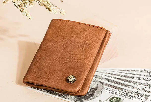 Handmade billfold Leather Wallet Befold Wallet For Men Women