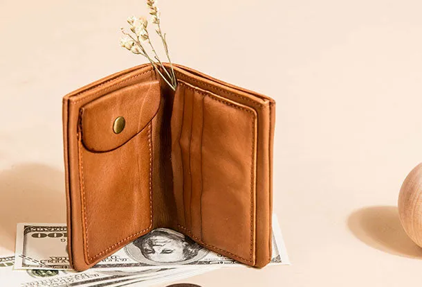 Handmade billfold Leather Wallet Befold Wallet For Men Women