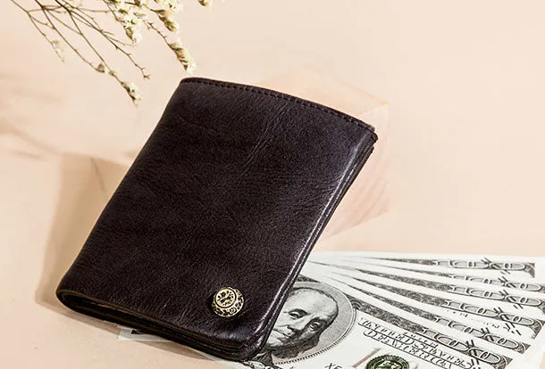 Handmade billfold Leather Wallet Befold Wallet For Men Women