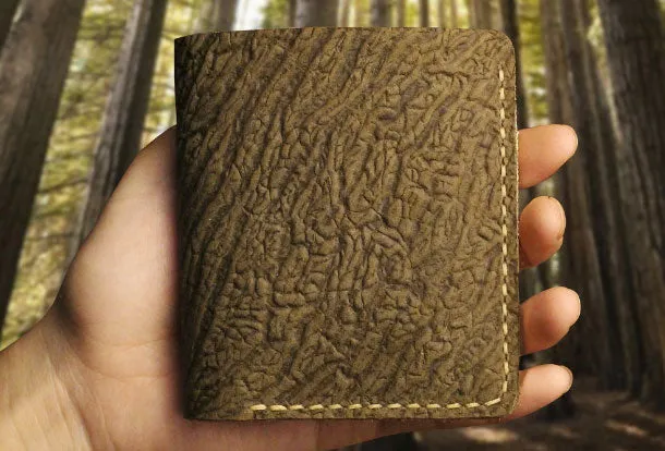 Handmade billfold leather wallet purse leather billfold wallet for men women