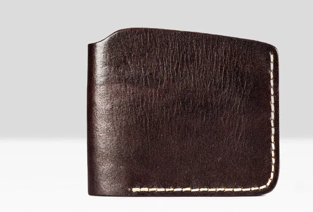 Handmade billfold wallet leather men blue green vintage wallet for men
