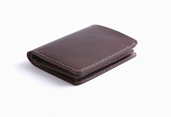 Handmade Cool Leather Mens Bifold Small Wallets billfold Wallet for Men