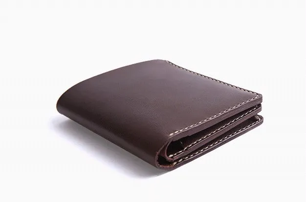 Handmade Cool Leather Mens Bifold Small Wallets billfold Wallet for Men