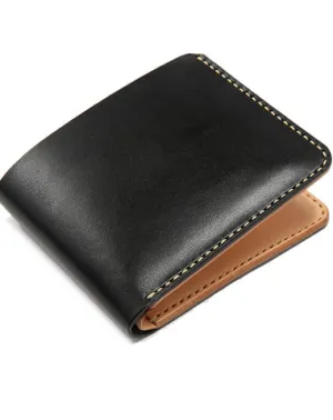 Handmade Cool Leather Womens Mens Bifold Small Wallets billfold Wallet for Men