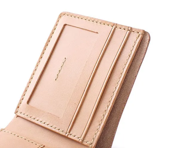 Handmade Cool Leather Womens Mens Bifold Small Wallets billfold Wallet for Men